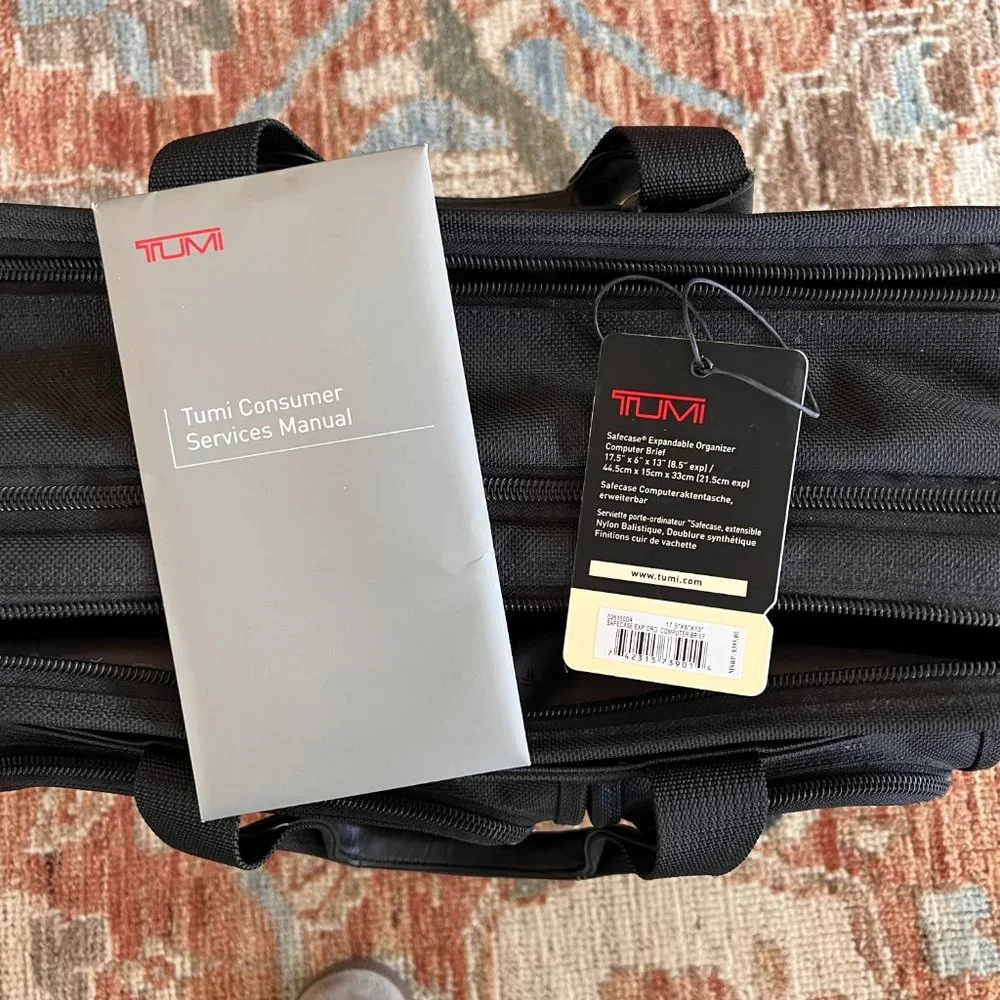 TUMI Black Nylon Gen 4.2 Expandable Organizer Laptop Briefcase